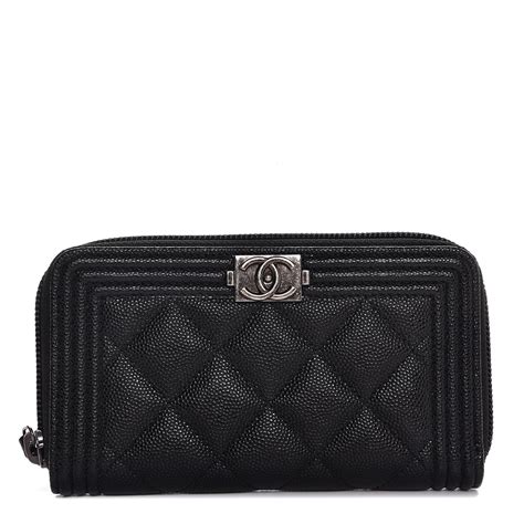 chanel zip wallet small|chanel boy zip around wallet.